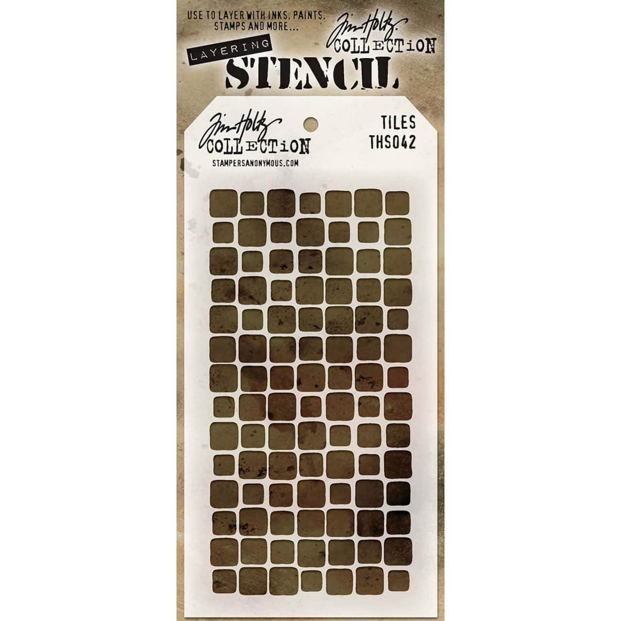 Stampers Anonymous Tim Holtz® Tiles Layering Stencil